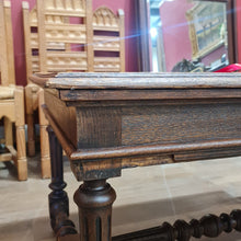 Load image into Gallery viewer, x SOLD Antique French Oak Cross Stretcher Base Coffee Table or Side Lamp Table B11450