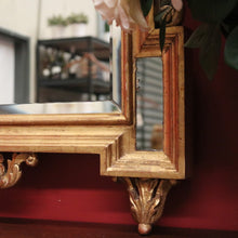 Load image into Gallery viewer, x SOLD Grand Antique French Gilt Mirror with Feather Detail to the Top, Bevelled Mirror. B11347