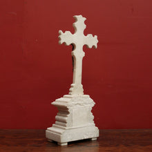 Load image into Gallery viewer, x SOLD Antique French Marble Crucifix with Gilt Detail on the Cross, Jesus on the Cross. B11586