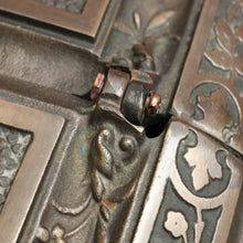 Load image into Gallery viewer, x SOLD Antique French Brass and Cast Iron Coal Scuttle, kindling or coal Box Storage. B11650