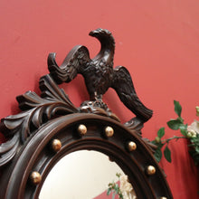 Load image into Gallery viewer, x SOLD Vintage French Empire-style Convex Eagle Mirror with Gilt Brass Detail B11647