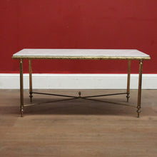 Load image into Gallery viewer, x SOLD Vintage Brass and Marble Coffee Table, Italian, Italy Marble top Side, Lamp, coffee Table. B11583