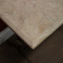 Load image into Gallery viewer, x SOLD Antique Wrought Iron and Marble Top French Outdoor Garden Table, potting Table. B11629