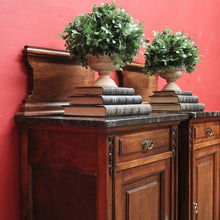 Load image into Gallery viewer, x SOLD Pair of Antique French Bedsides, Black Marble Top Lamp Tables. B11524