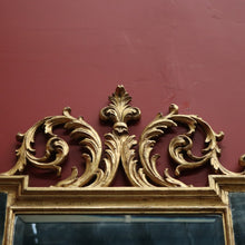 Load image into Gallery viewer, x SOLD Grand Antique French Gilt Mirror with Feather Detail to the Top, Bevelled Mirror. B11347