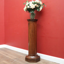 Load image into Gallery viewer, x SOLD Antique French Pine Pedestal, Fluted Planter Stand or Statue Holder. B11563