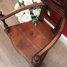 Load image into Gallery viewer, Antique French Walnut circa 1840-50 Bedroom, Throne Chair, Hall or Desk Chair. B11905