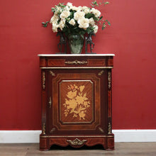 Load image into Gallery viewer, x SOLD French Louis XIV Style Pier Cabinet, Hall Cabinet, Marble Top Bookcase China Cabinet. B11868