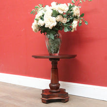 Load image into Gallery viewer, x SOLD Antique Australian Cedar Wine Table or Side, Lamp Table with a Tapered Pedestal. B11980