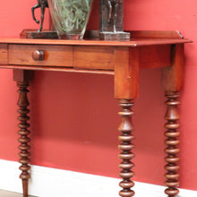 Load image into Gallery viewer, x SOLD Antique Australian Cedar Hall Table or Single Drawer Sofa Entry Table. B11794