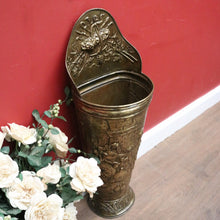 Load image into Gallery viewer, x SOLD French Brass Umbrella Holder or Stand, Pressed Brass Walking Stick Holder. B11865