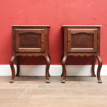 Load image into Gallery viewer, x SOLD Vintage French Single Door Matching Pair of Bedside Cabinets or Lamp, Side Tables. B11568