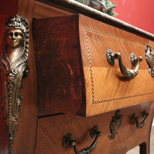 Load image into Gallery viewer, x SOLD Antique French Chest of Drawers, Entry or Hall Table, Cabinet with Marble Top and Brass Handles B11329