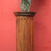 Load image into Gallery viewer, x SOLD Antique French Pine Pedestal, Fluted Planter Stand or Statue Holder. B11563