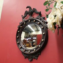 Load image into Gallery viewer, x SOLD Vintage French Empire-style Convex Eagle Mirror with Gilt Brass Detail B11647