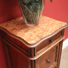Load image into Gallery viewer, x SOLD An Antique French Bedside Table or Lamp Table with Marble Top, and Marble Insert. B11822