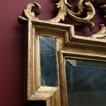 Load image into Gallery viewer, x SOLD Grand Antique French Gilt Mirror with Feather Detail to the Top, Bevelled Mirror. B11347