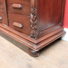 Load image into Gallery viewer, x SOLD Antique French Oak Double Chest of Drawers, Lockable File Cabinet Office Cupboard. B12057