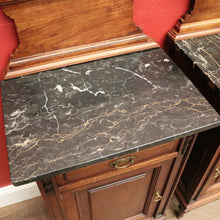 Load image into Gallery viewer, x SOLD Pair of Antique French Bedsides, Black Marble Top Lamp Tables. B11524