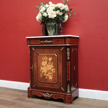 Load image into Gallery viewer, x SOLD French Louis XIV Style Pier Cabinet, Hall Cabinet, Marble Top Bookcase China Cabinet. B11868