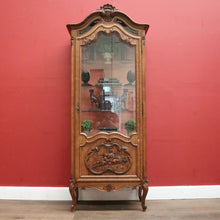 Load image into Gallery viewer, x SOLD Antique French Oak and Glass Single Door China Cabinet, Display Cupboard or Bookcase. B11898