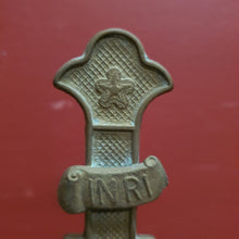 Load image into Gallery viewer, x SOLD Antique Brass Crucifix, Cross, Jesus on the Cross, Home Worship or Devotion. B11603