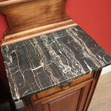 Load image into Gallery viewer, x SOLD Pair of Antique French Bedsides, Black Marble Top Lamp Tables. B11524