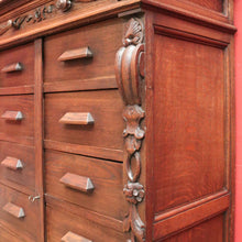 Load image into Gallery viewer, x SOLD Antique French Oak Double Chest of Drawers, Lockable File Cabinet Office Cupboard. B12057