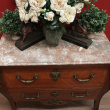 Load image into Gallery viewer, x SOLD Antique French Chest of Drawers, Entry or Hall Table, Cabinet with Marble Top and Brass Handles B11329