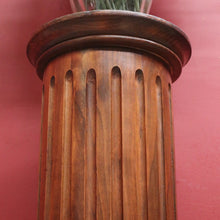 Load image into Gallery viewer, x SOLD Antique French Pine Pedestal, Fluted Planter Stand or Statue Holder. B11563