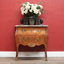 Load image into Gallery viewer, x SOLD Antique French Chest of Drawers or Hall Cabinet with a Marble Top and Brass Handles. B11975