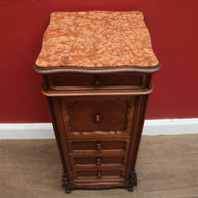 Load image into Gallery viewer, x SOLD An Antique French Bedside Table or Lamp Table with Marble Top, and Marble Insert. B11822