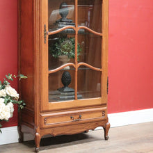 Load image into Gallery viewer, x SOLD Antique French Oak China Cabinet, Single Door Display Cupboard, Glass Shelves. B11551