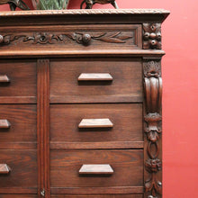 Load image into Gallery viewer, x SOLD Antique French Oak Double Chest of Drawers, Lockable File Cabinet Office Cupboard. B12057