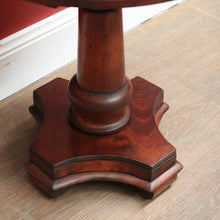 Load image into Gallery viewer, x SOLD Antique Australian Cedar Wine Table or Side, Lamp Table with a Tapered Pedestal. B11980