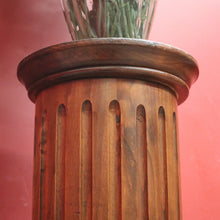 Load image into Gallery viewer, x SOLD Antique French Pine Pedestal, Fluted Planter Stand or Statue Holder. B11563