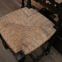 Load image into Gallery viewer, x SOLD Set of 6 Dining Chairs or Kitchen Chairs, French Oak, Antique circa 1910, Rush Seats. B11782