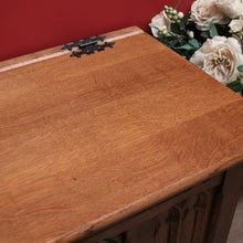 Load image into Gallery viewer, x SOLD French Church Inspired Carved Panel Blanket Box or Toy or Shoe Box with a Key. B11897