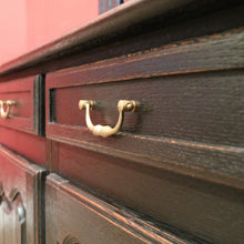 Load image into Gallery viewer, x SOLD Antique French Oak Two-Door Sideboard, Hall Cabinet, French Black. B12053
