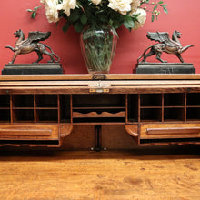 Load image into Gallery viewer, x SOLD Antique Cutler Desk, Twin Pedestal Cutler, NY, Buffalo Roll Top Office Desk with Key. B11931
