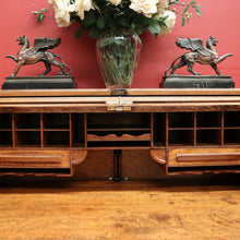 Load image into Gallery viewer, x SOLD Antique Cutler Desk, Twin Pedestal Cutler, NY, Buffalo Roll Top Office Desk with Key. B11931