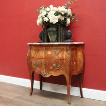 Load image into Gallery viewer, x SOLD Antique French Chest of Drawers or Hall Cabinet with a Marble Top and Brass Handles. B11975