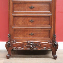 Load image into Gallery viewer, x SOLD Antique French Walnut Brass and Marble Lingerie Chest, 7 Drawer Chest of Drawers, B11545