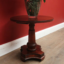 Load image into Gallery viewer, x SOLD Antique Australian Cedar Wine Table or Side, Lamp Table with a Tapered Pedestal. B11980