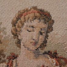 Load image into Gallery viewer, x SOLD Vintage Frame French Period Scene Wall Hanging Tapestry Fishing, Romance, Lovers. B11321