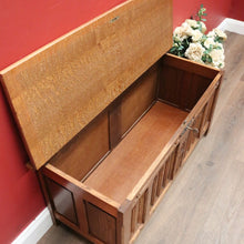 Load image into Gallery viewer, x SOLD French Church Inspired Carved Panel Blanket Box or Toy or Shoe Box with a Key. B11897