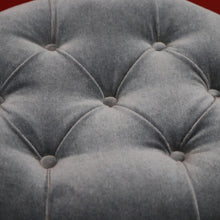 Load image into Gallery viewer, SOLD Antique Australian Cedar Piano Stool, Button Seated Blue Velvet Swivel Stool. B11770