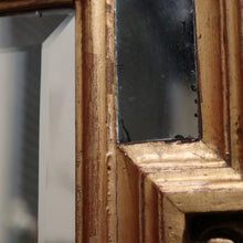 Load image into Gallery viewer, x SOLD Grand Antique French Gilt Mirror with Feather Detail to the Top, Bevelled Mirror. B11347