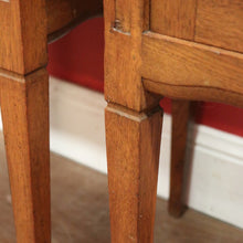 Load image into Gallery viewer, x SOLD Pair of Antique French Lamp Tables, Oak top Bedside Cabinets or Tables. B11380