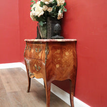 Load image into Gallery viewer, x SOLD Antique French Chest of Drawers or Hall Cabinet with a Marble Top and Brass Handles. B11975